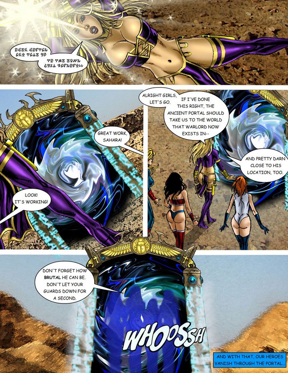 9 Superheroines VS Warlord 1 page 4