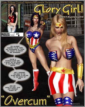Superheroine-Glory Girl in Over CUM!! cover