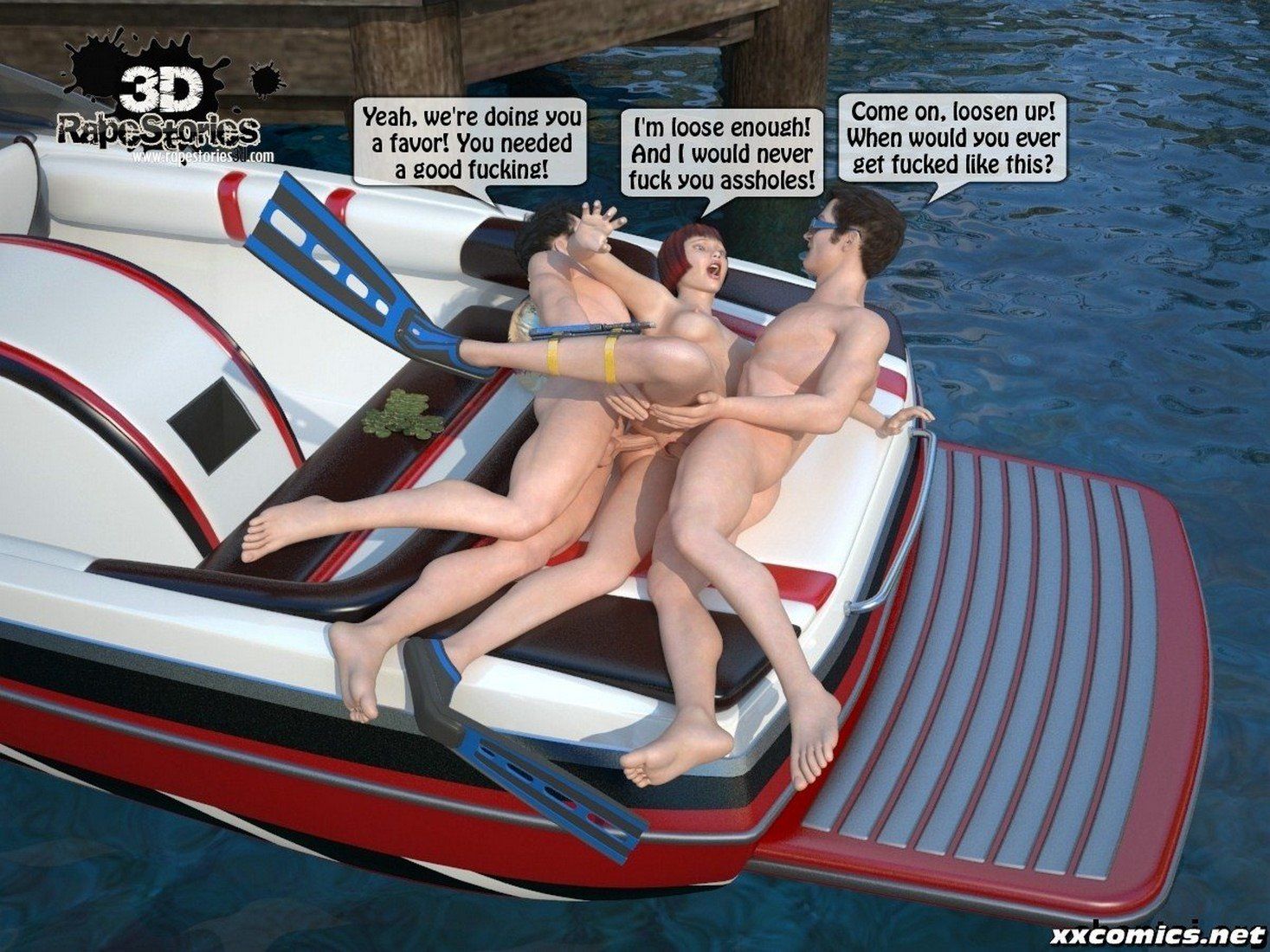 3D Rape-Forced at the boat page 27