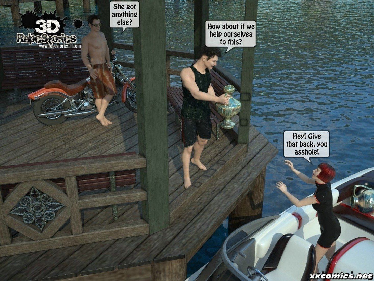 3D Rape-Forced at the boat page 3