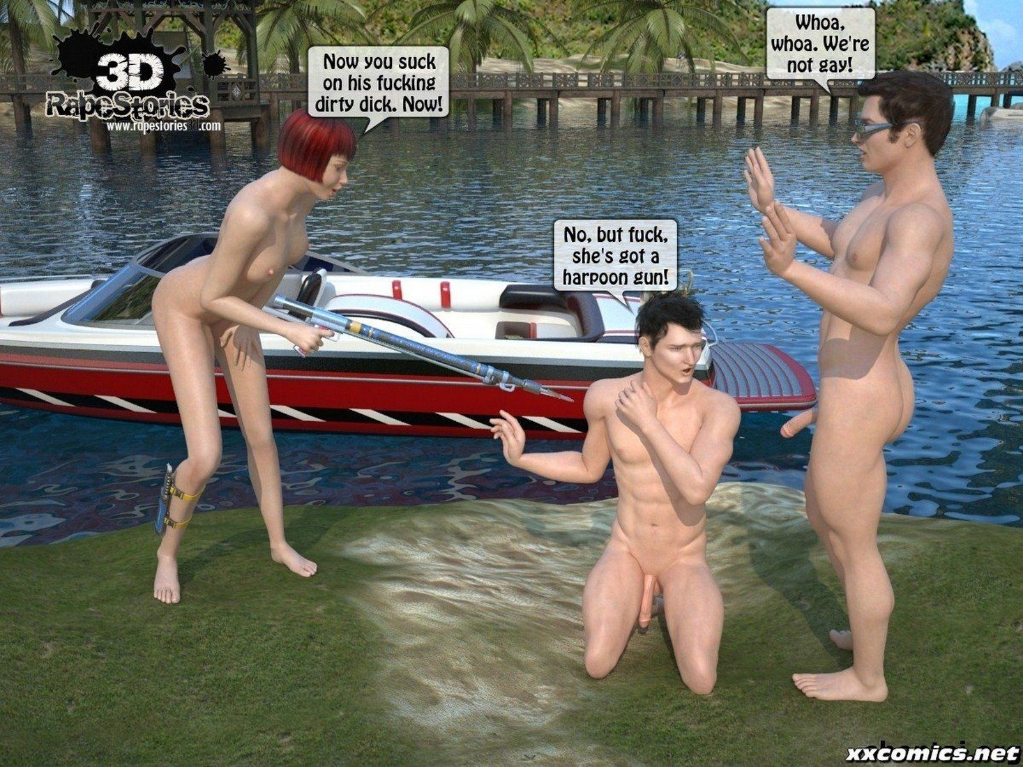 3D Rape-Forced at the boat page 37
