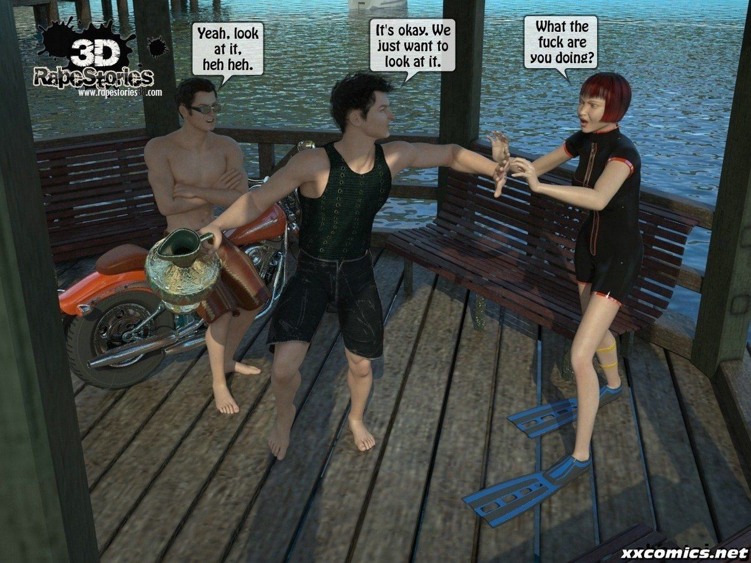 3D Rape-Forced at the boat page 4