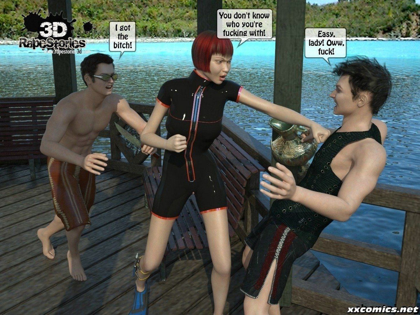 3D Rape-Forced at the boat page 5