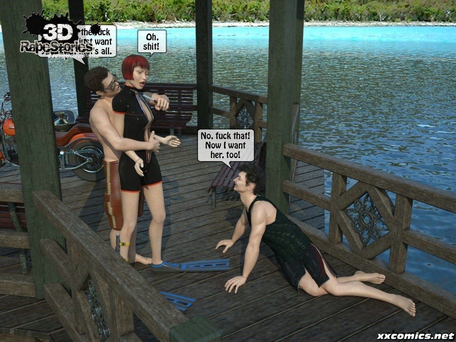 3D Rape-Forced at the boat page 6