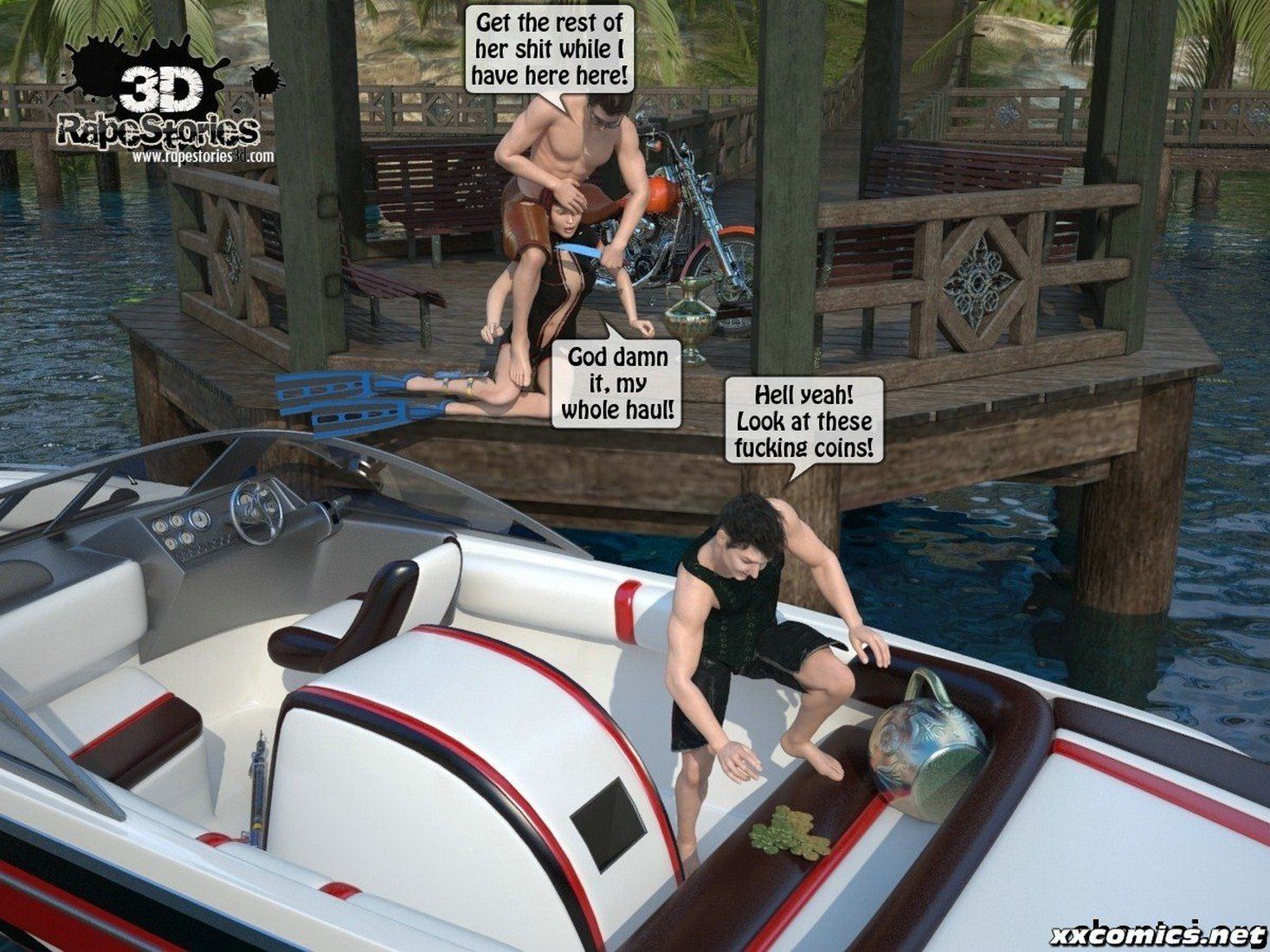3D Rape-Forced at the boat page 9