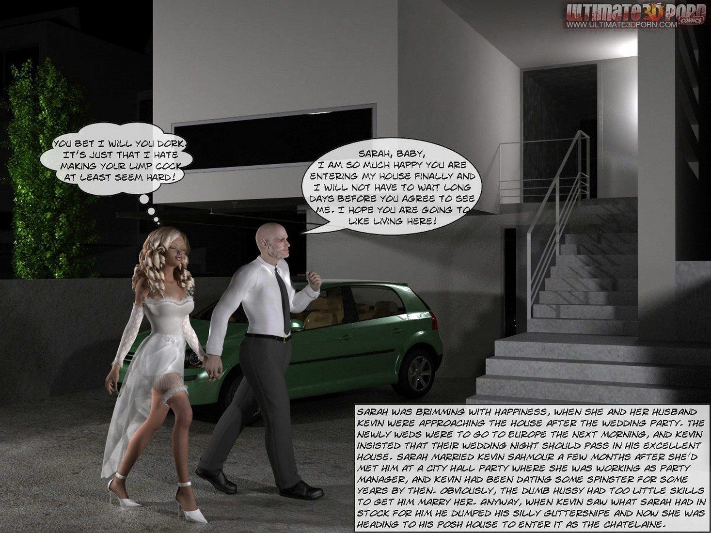 3D Porn Comics-Wedding Night Surprise page 1