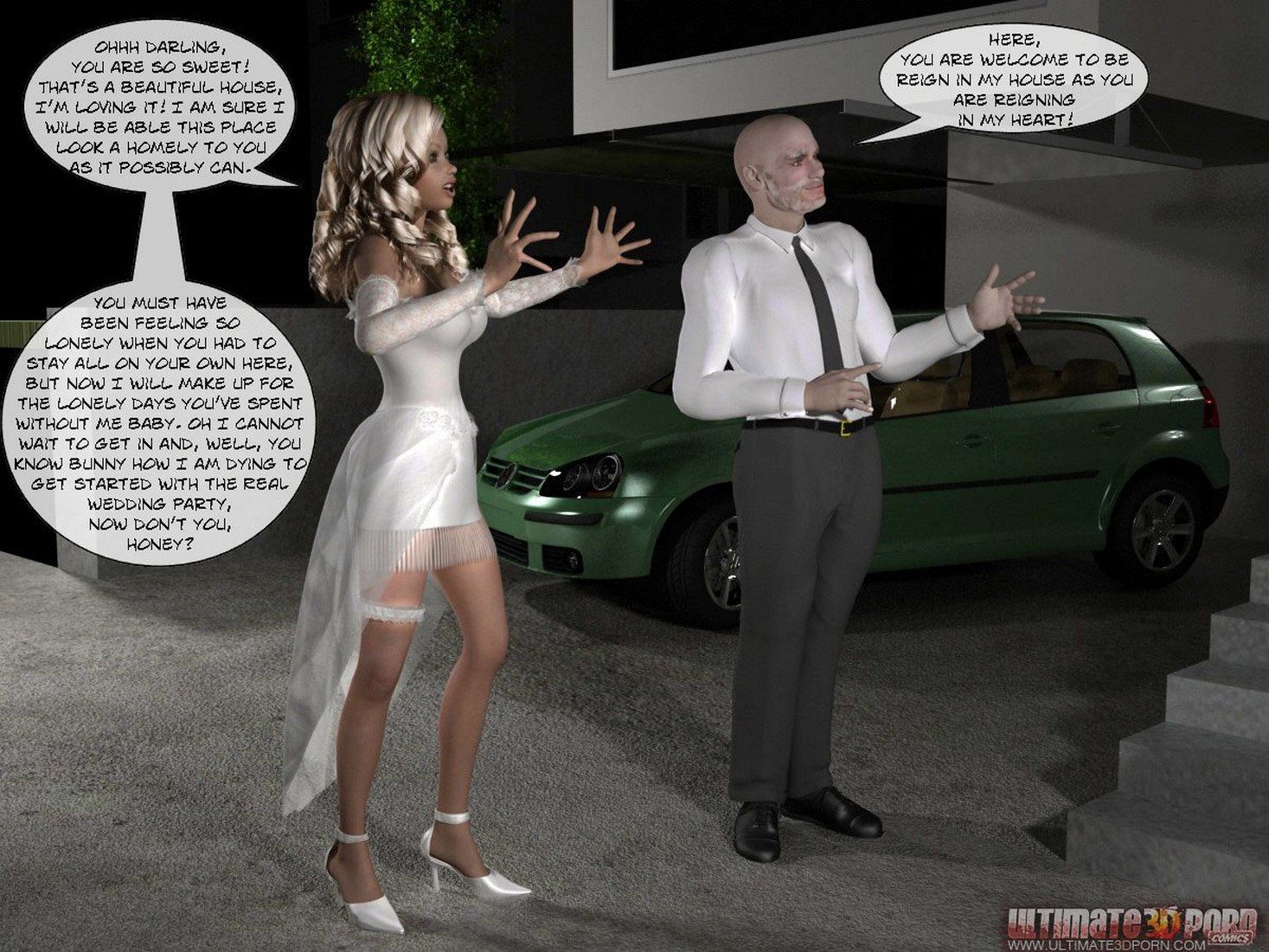 3D Porn Comics-Wedding Night Surprise page 2