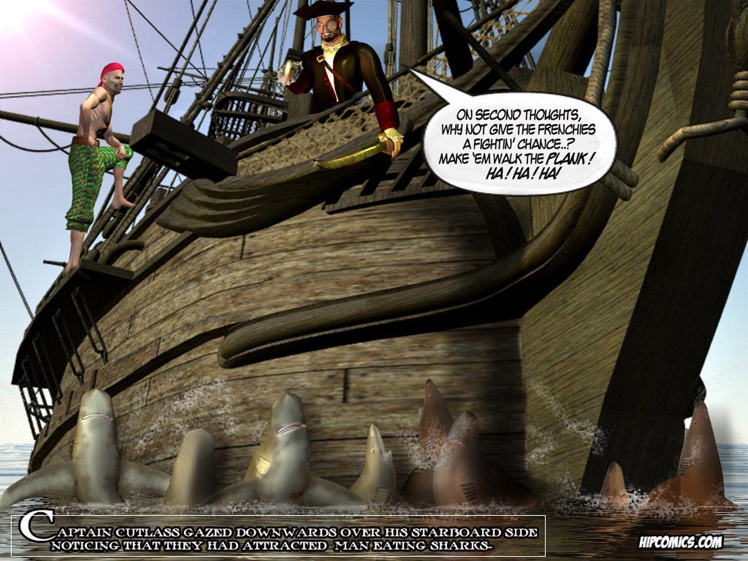 Busty Girl 3D Sex Comics-She Pirates 1 page 14