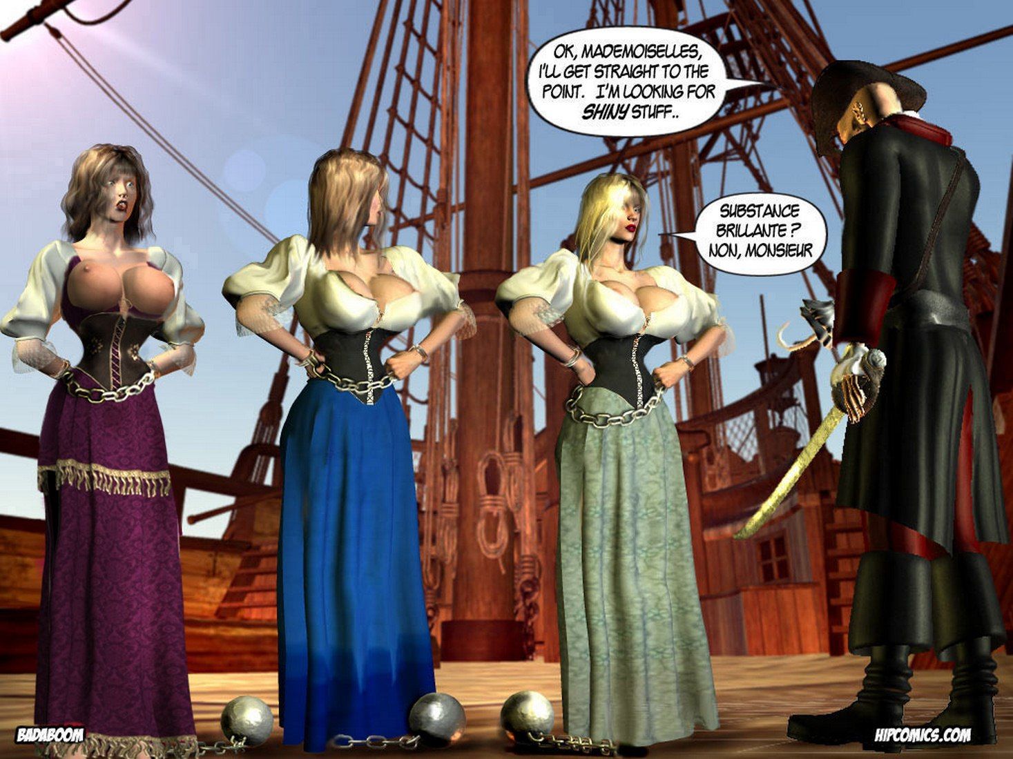 Busty Girl 3D Sex Comics-She Pirates 1 page 17
