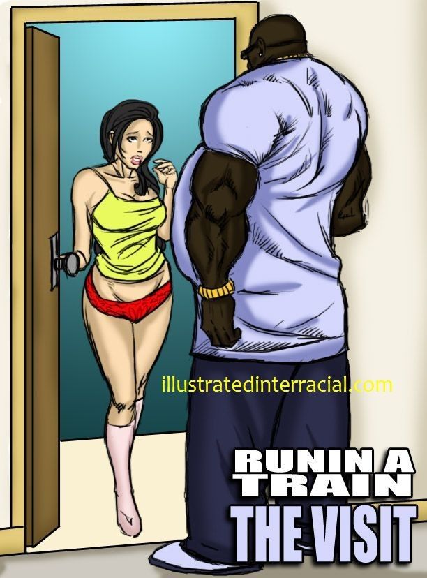 Runin A Train Visit - illustrated interracial page 1