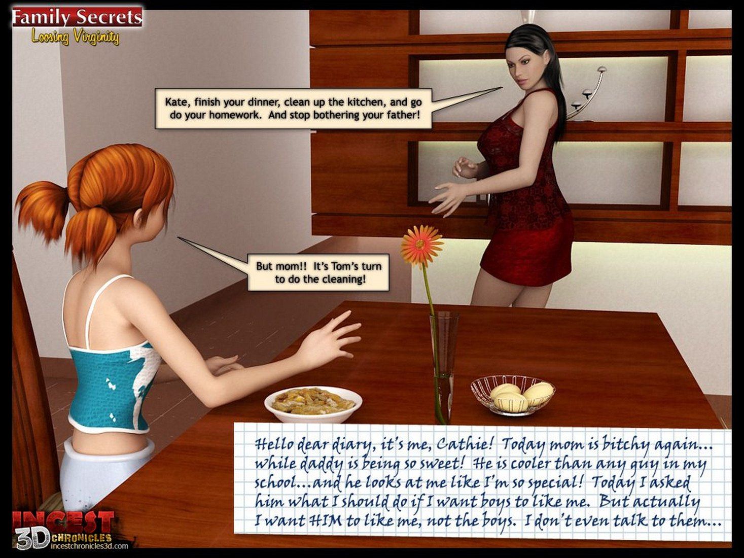 3D Sex Comics-Family Secrets-Loosing Veginity page 3