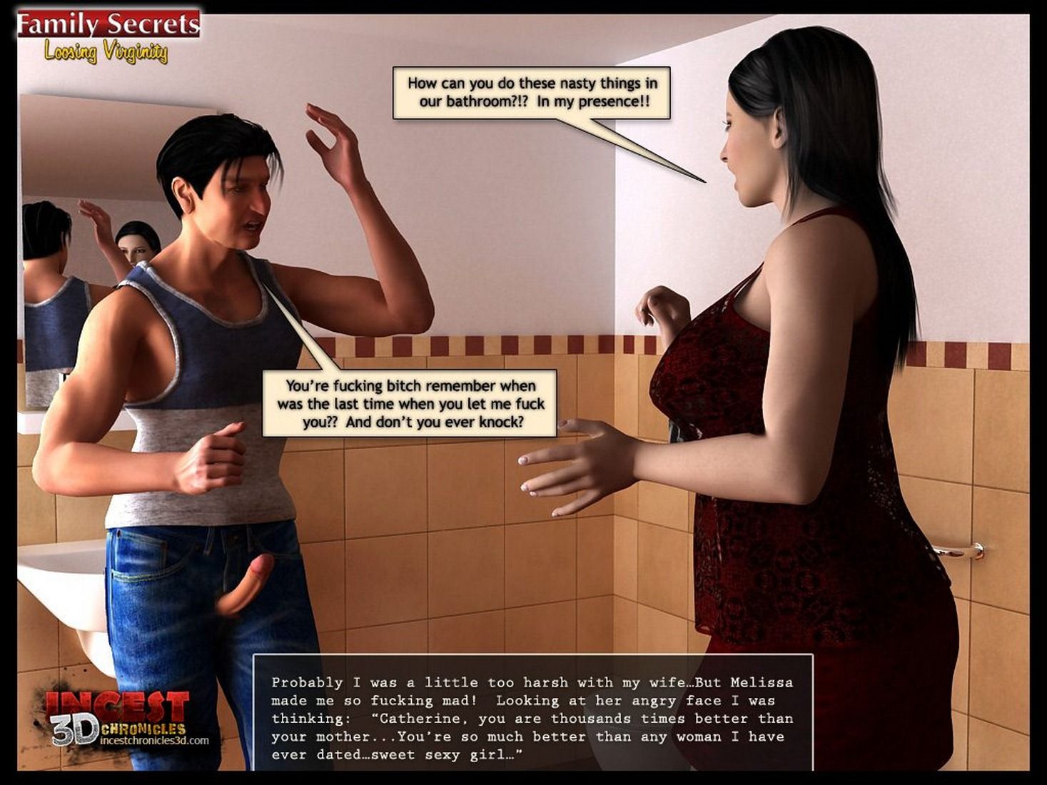 3D Sex Comics-Family Secrets-Loosing Veginity page 35