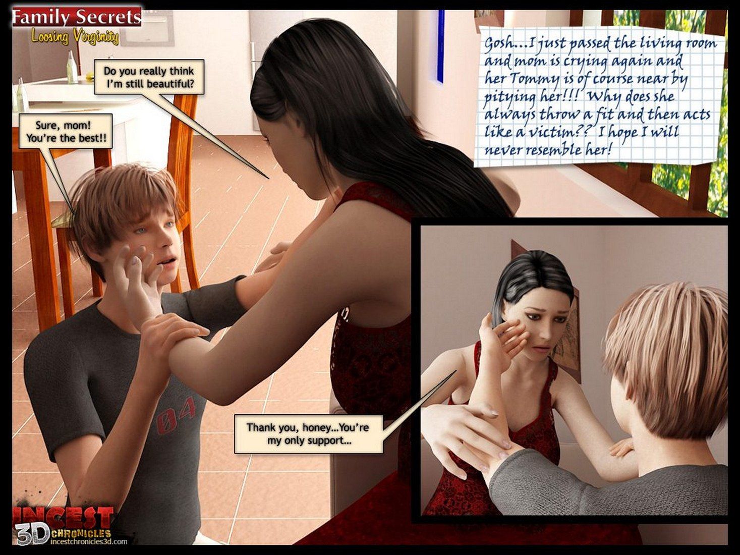 3D Sex Comics-Family Secrets-Loosing Veginity page 38