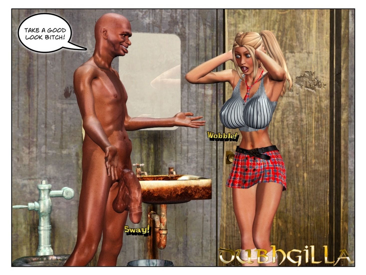 3D Interracial Sex Comic-Monster Cock-Tim asha page 1