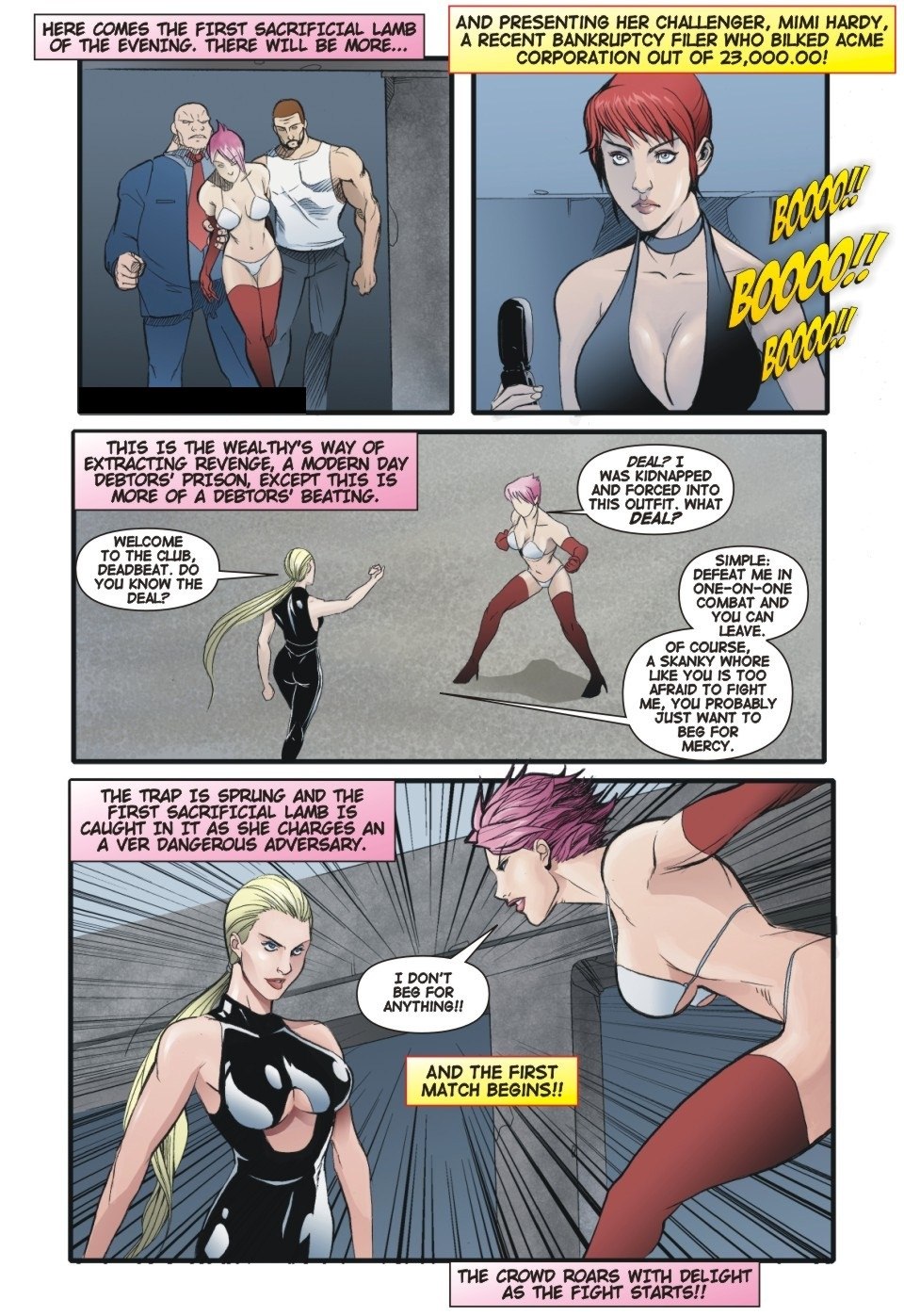 Girls Cat Fight-Crimson heart 1-3 page 3