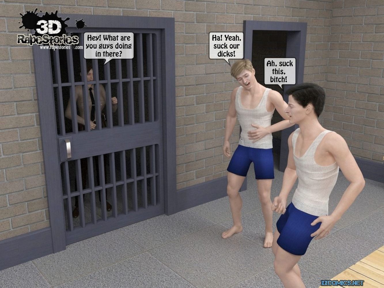 3DRapeStory-Two prisoner Rape Police Woman page 2