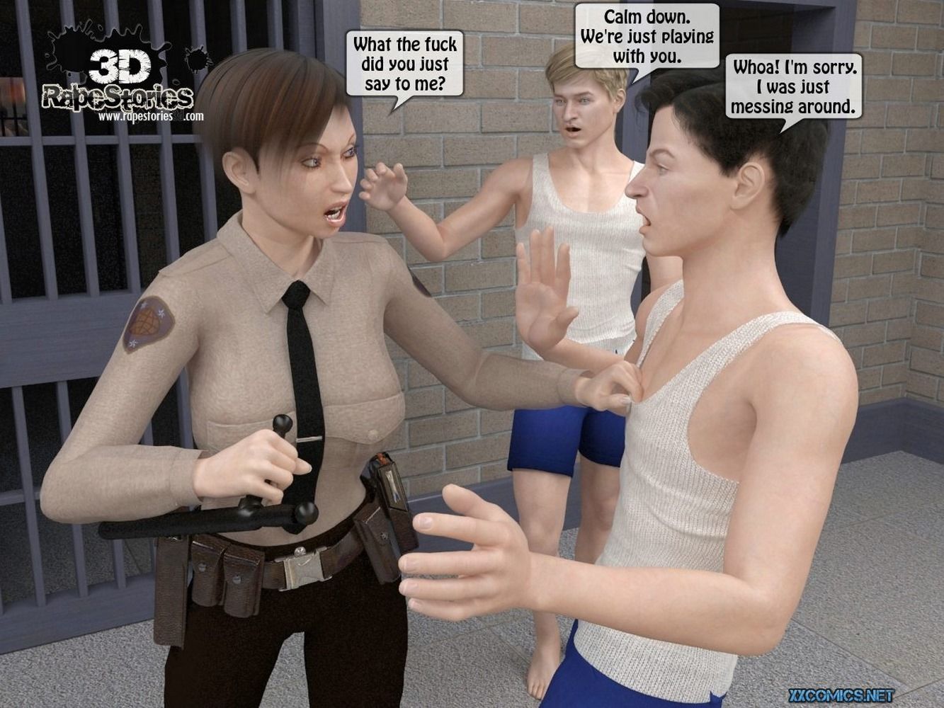 3DRapeStory-Two prisoner Rape Police Woman page 3
