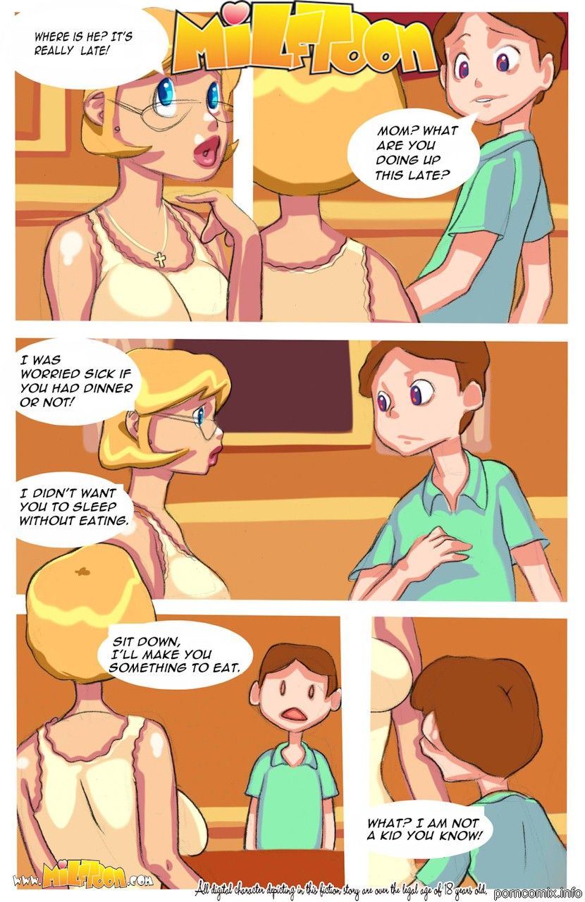 Milftoon - Few Requests busty mom sex with son page 1