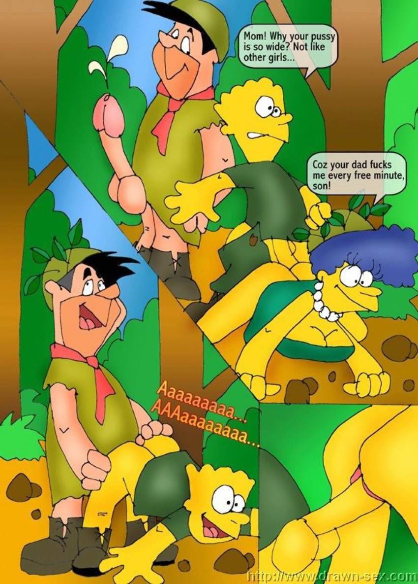 Simpsons visit Flintstones-Cartoon incest page 11