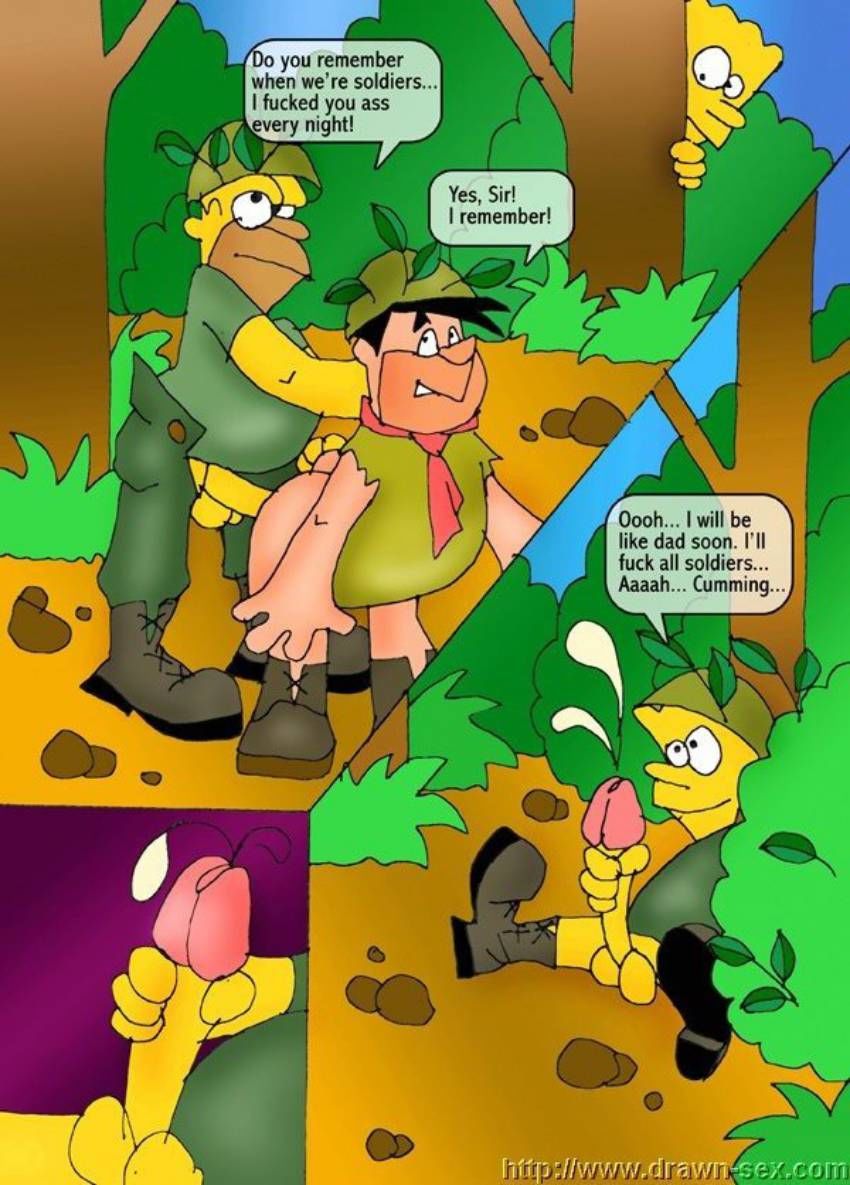 Simpsons visit Flintstones-Cartoon incest page 5