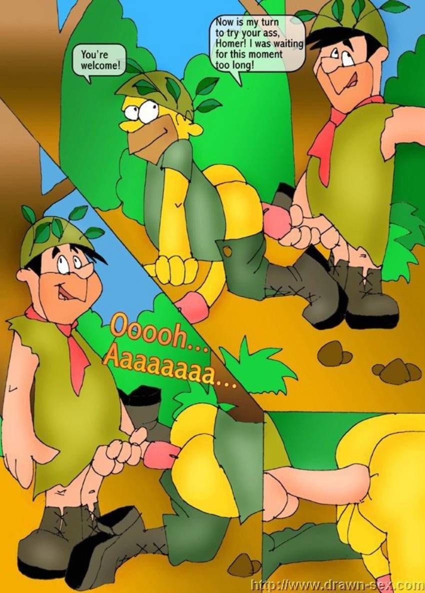 Simpsons visit Flintstones-Cartoon incest page 9