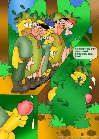 Simpsons visit Flintstones-Cartoon incest cover