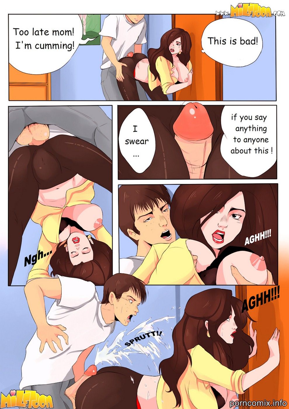 Milftoon - Big Ass - Horny busty mom son fuck page 6