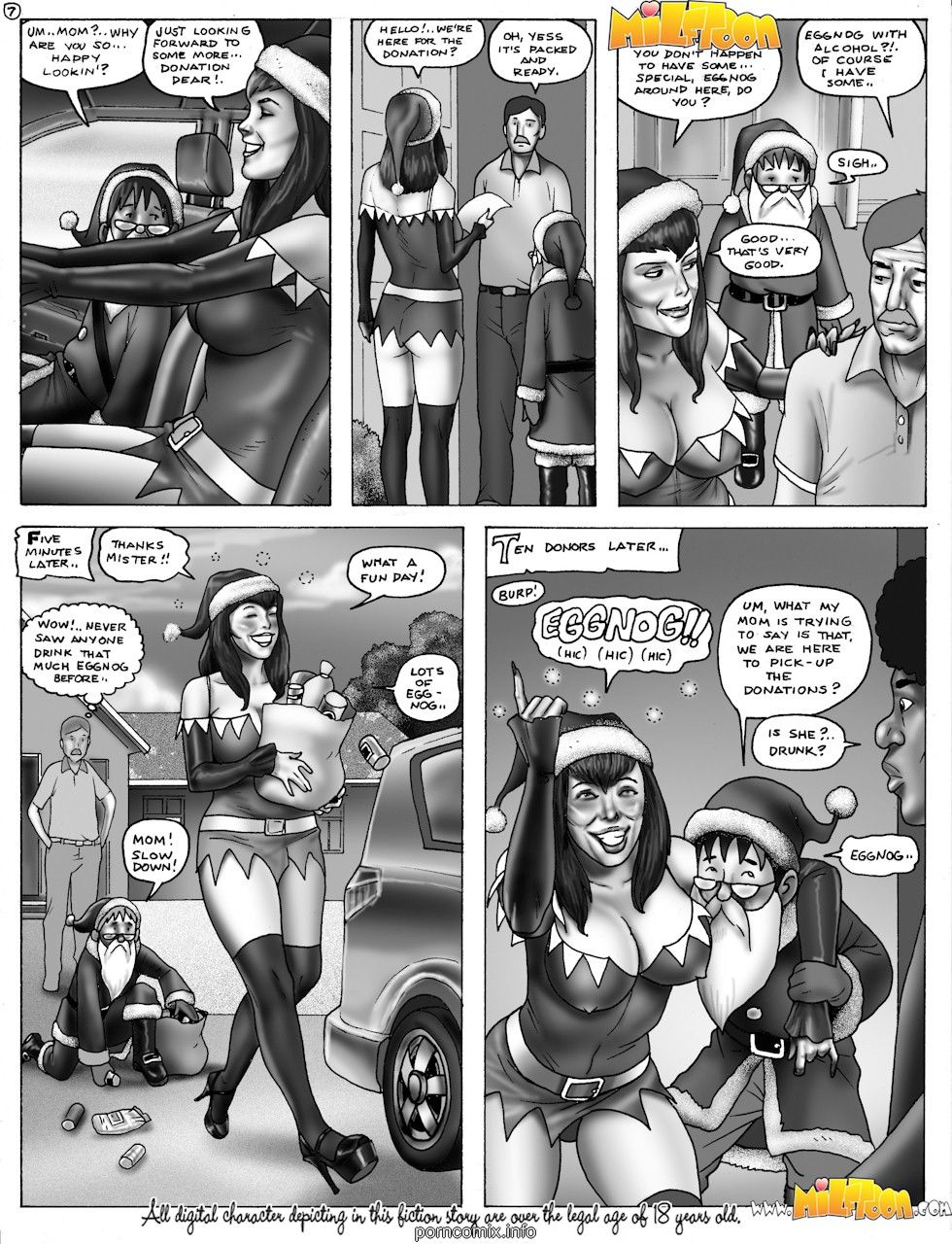Milftoon - Xmas - interracial hardcore sex page 7