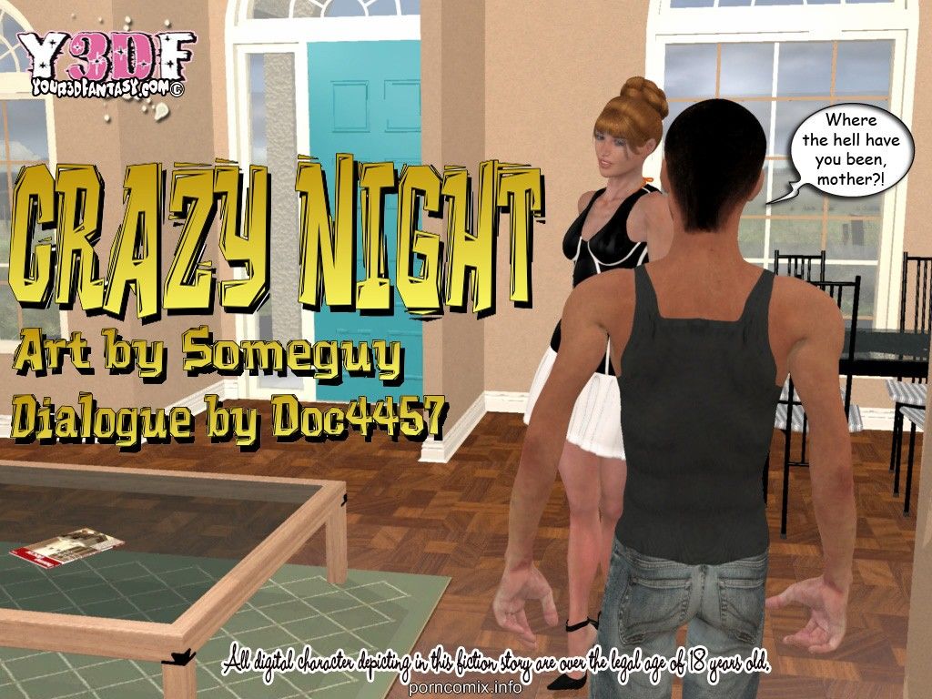 Crazy Night - Y3DF mom son incest fuck page 1