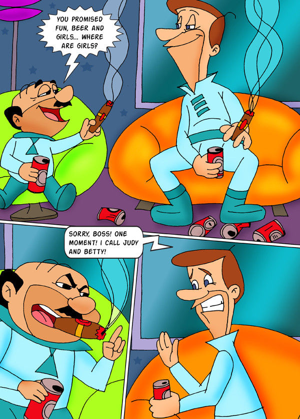 Jetsons - Threesome Cartoon Sex page 1