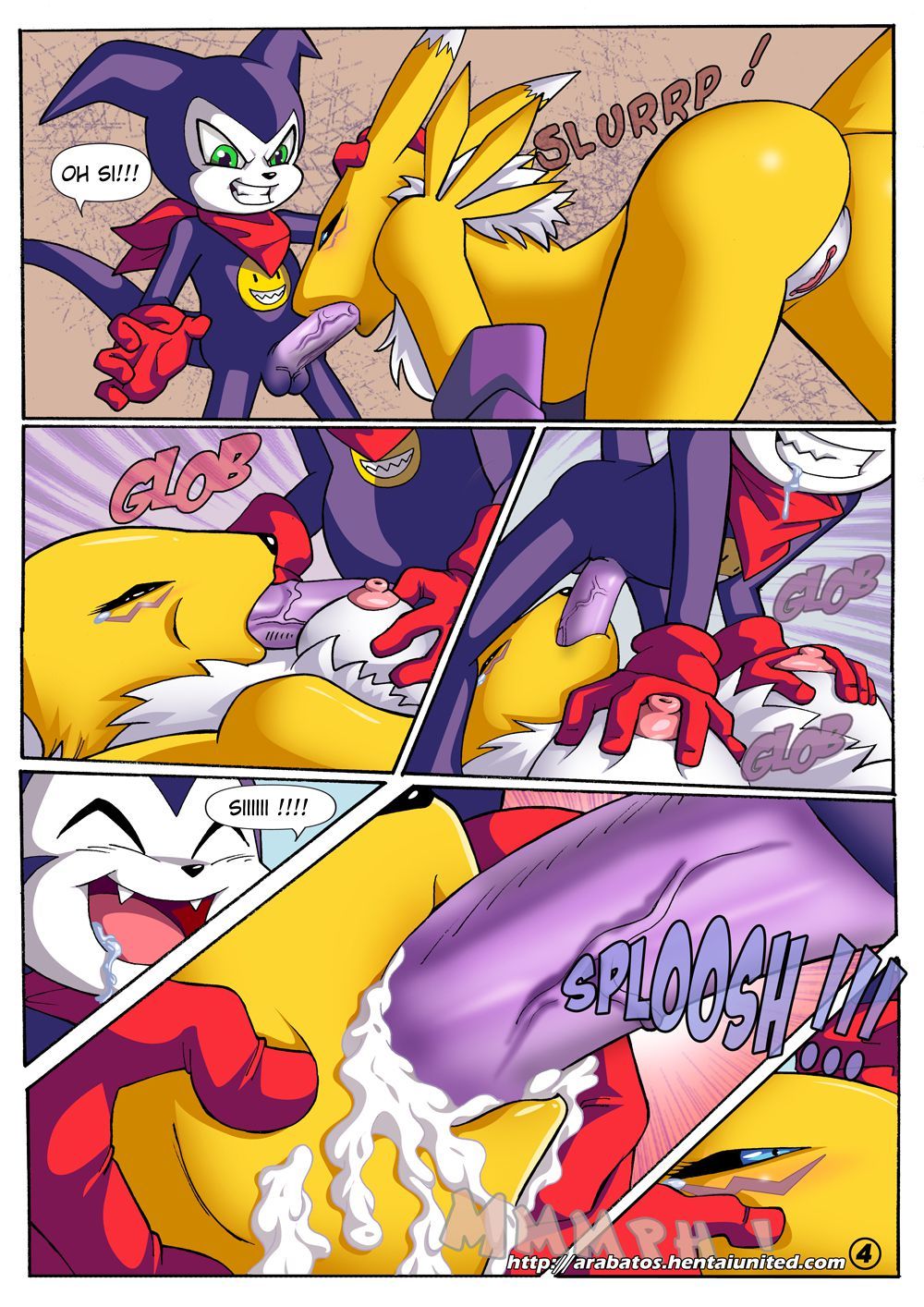 Arabatos - Digimon - furry toon sex page 4