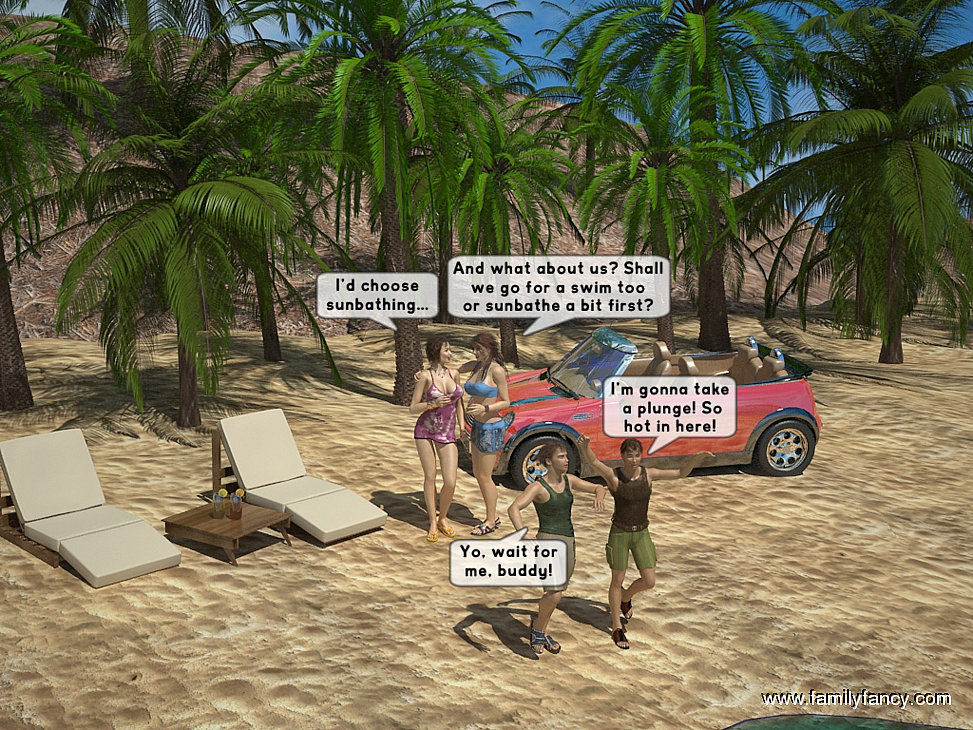 Family orgy at the beach, Familyfancy page 3