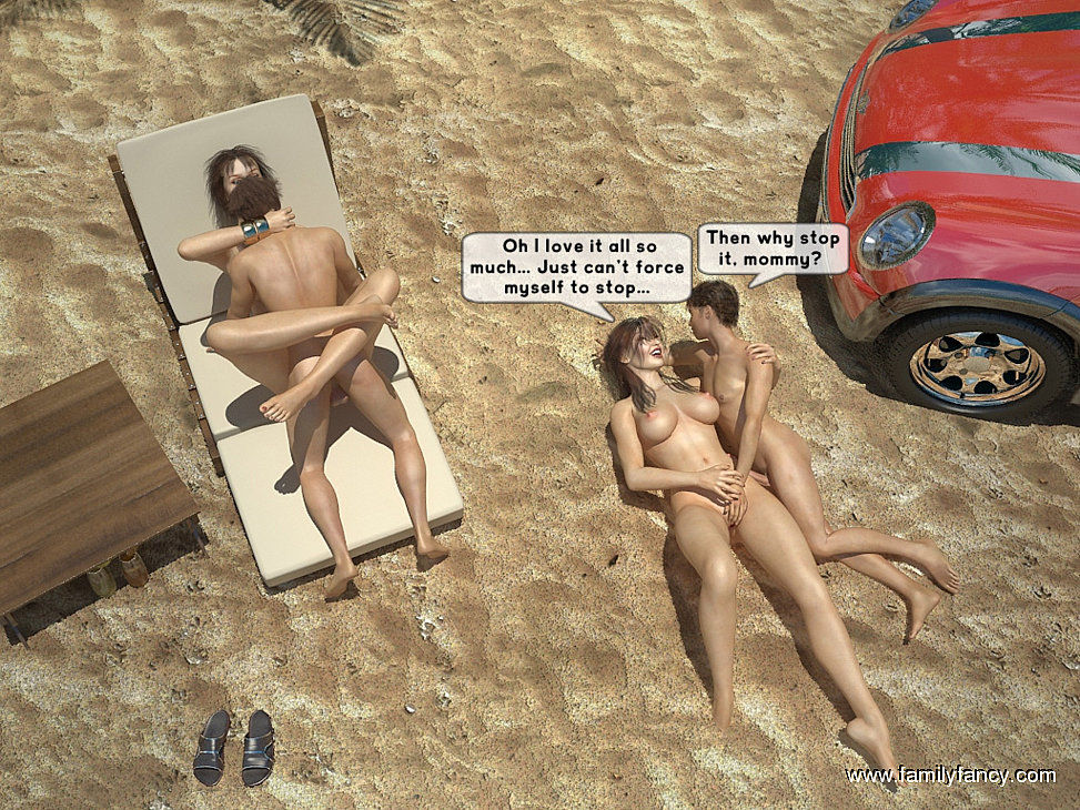 Family orgy at the beach, Familyfancy page 35