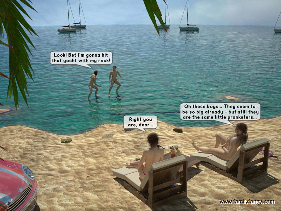 Family orgy at the beach, Familyfancy page 4