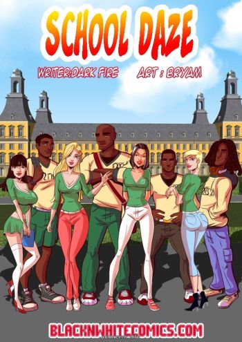 School Daze - BlacknWhite Interracial cover