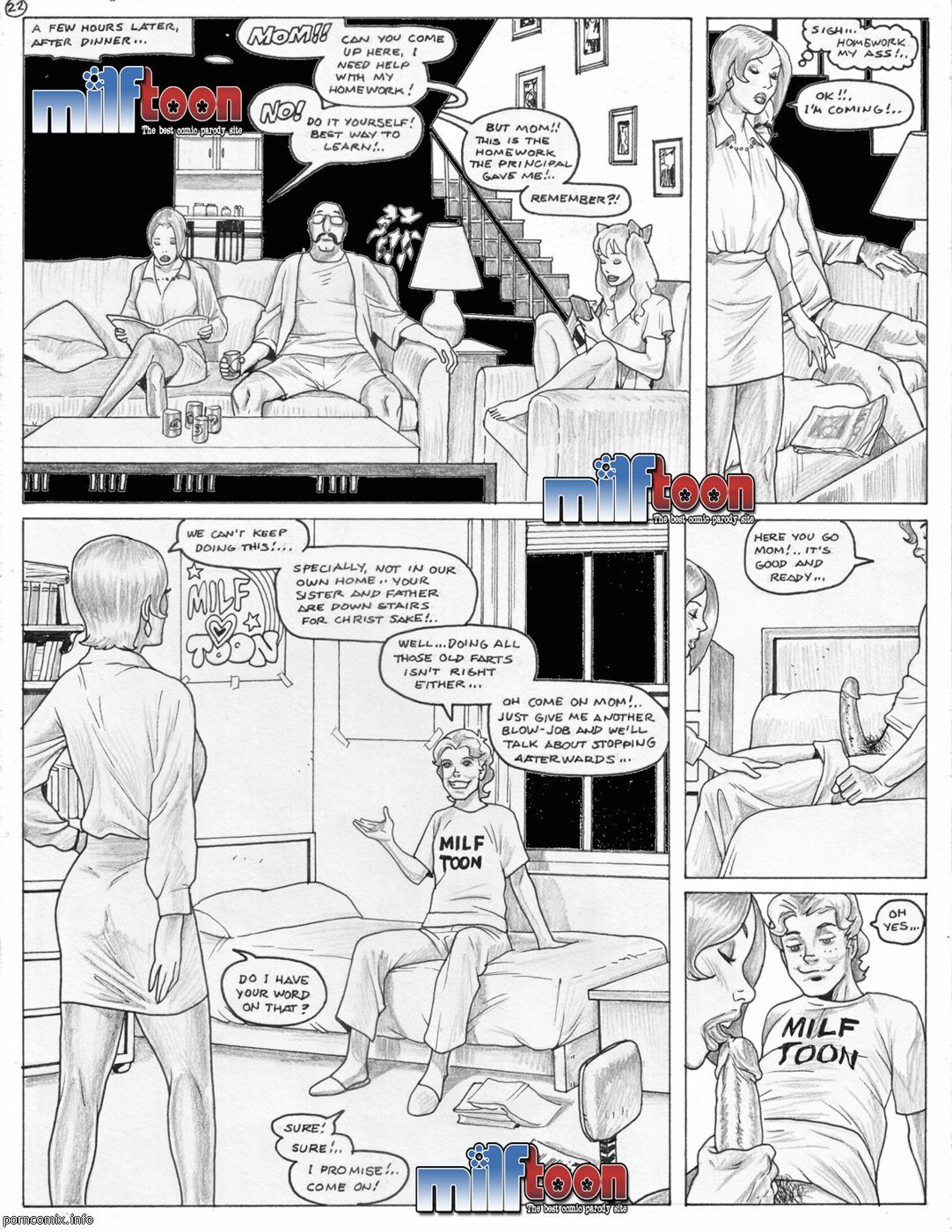 Milftoon - Family, Mom Son Incest page 23