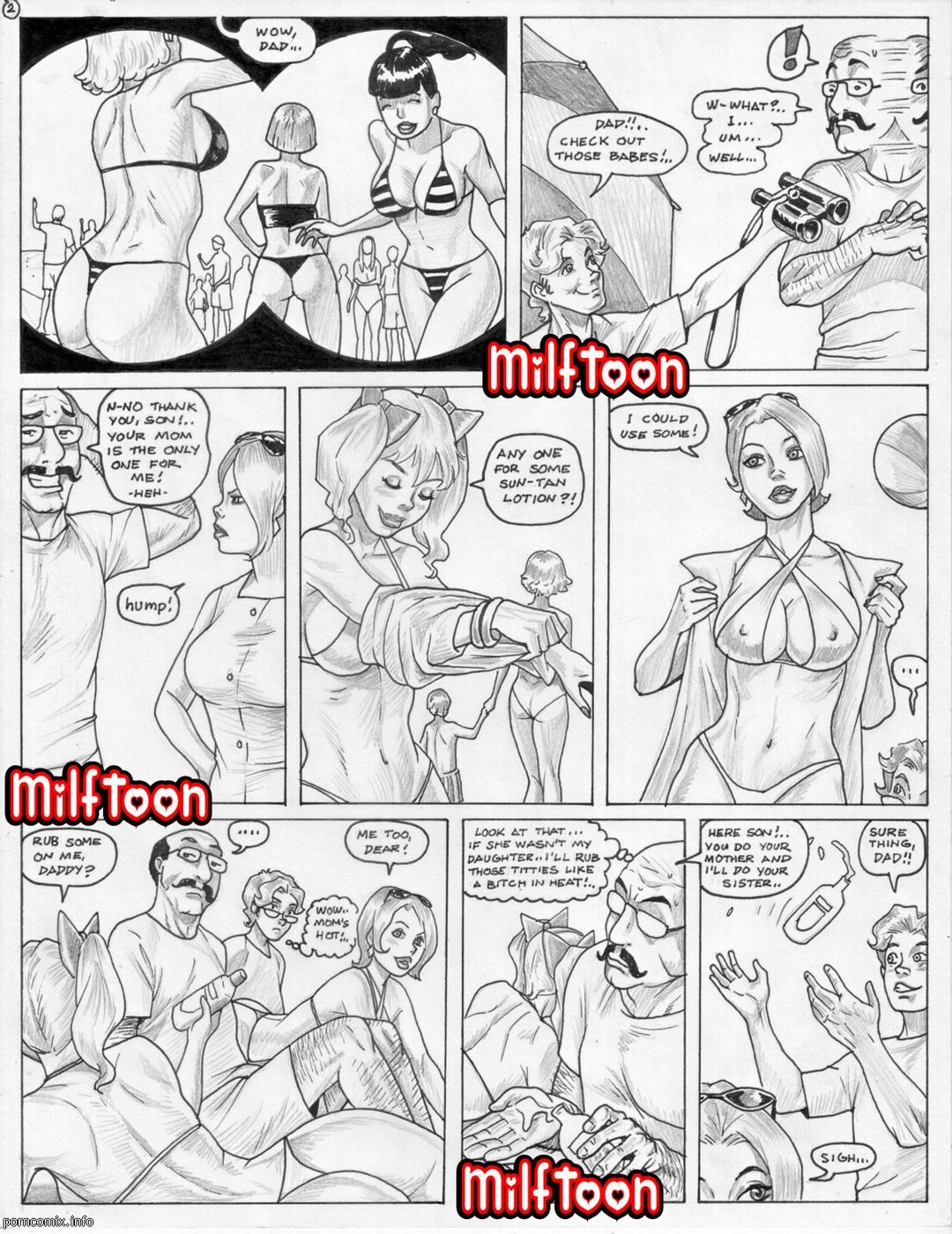 Milftoon - Family, Mom Son Incest page 3